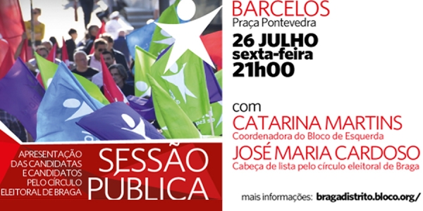 Apresentação de candidatos/as pelo círculo eleitoral de Braga