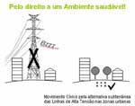 Autocolante do Movimento cívico pela alternativa subterrânea das linhas de alta tensão