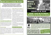 Panfleto da acção no Furadouro