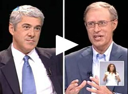 Imagem do debate Louçã/Sócrates