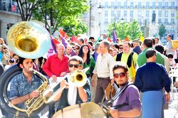 A banda animou a arruada do Bloco. Foto de Paulete Matos