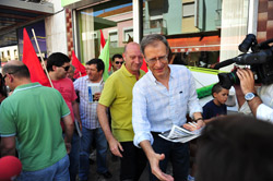 Miguel Portas e Francisco Louçã na Baixa da Banheira