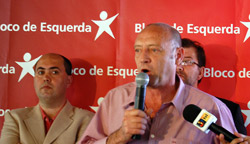 Miguel Portas fala durante o almoço na Madeira