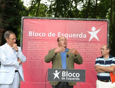 Francisco Louçã, Padre Costa Pinto, António Minhoto. Foto de Paulete Matos