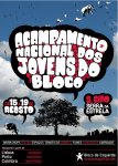 Cartaz do acampamento nacional dos jovens do Bloco