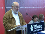 O deputado municipal Luís Filipe Pereira abriu as Jornadas Autárquicas do Bloco em Almada. Foto Ana Sartóris.