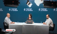 João Semedo e Daniel Oliveira, no debate moderado por Mariana Carneiro