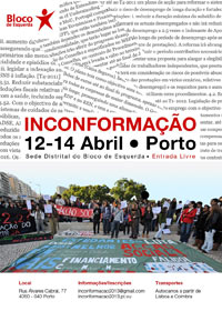 Cartaz Inconformação 2013. Clica para ampliar.