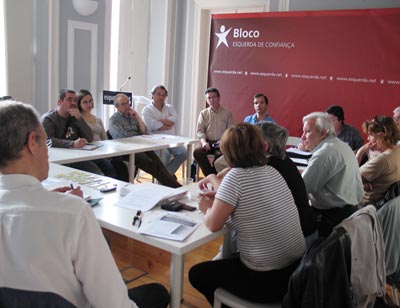 Reunião do Bloco com trabalhadores dos CTT de Lisboa - Foto de Paulete Matos
