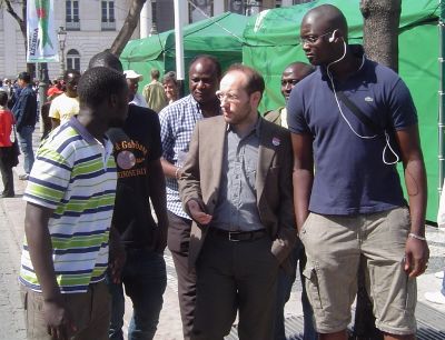 Rui Tavares na jornada europeia pelos direitos dos migrantes. Foto Paulete Matos