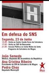 Clique para ver o panfleto. Bloco/Salvaterra organiza sessão pública em defesa do SNS