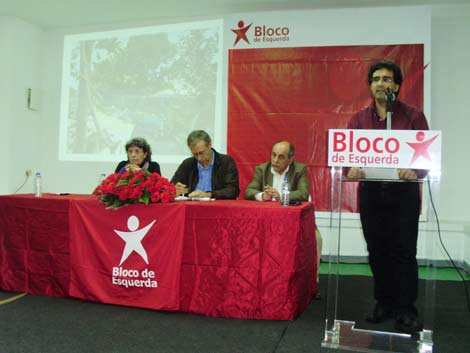 Eduardo Pereira no lançamento da candidatura do Bloco em VIla Nova de Gaia