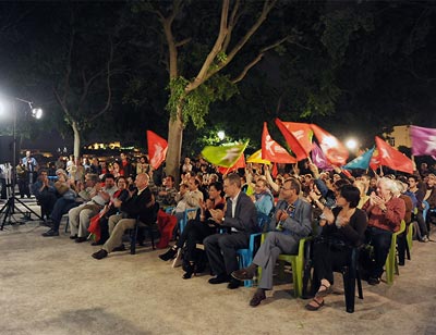 Comício do Bloco juntou cerca de 300 pessoas