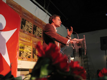 F. Louçã na homenagem a Zeca Afonso - Foto de Paulete Matos (2/03/2007)