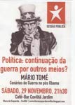 Cartaz do debate organizado pelo Bloco/Covilhã