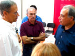 Francisco Louçã, Arménio Carlos e Carvalho da Silva. Foto André Beja