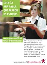 Cartaz "novas oportunidades"