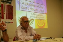 Prof. Mário Murteira, debate sobre a China - Foto de André Beja