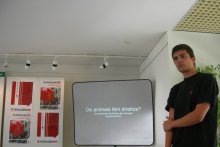 Hugo Evangelista debate "Os animais têm direitos?" - Foto de Rosa Maria