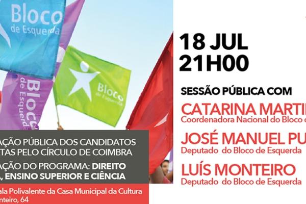 Coimbra: Apresentação de Candidatos/as e Programa do Bloco