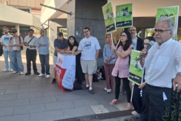À porta da Jerónimo Martins, Pureza denunciou “as duas faces da crise do custo de vida”